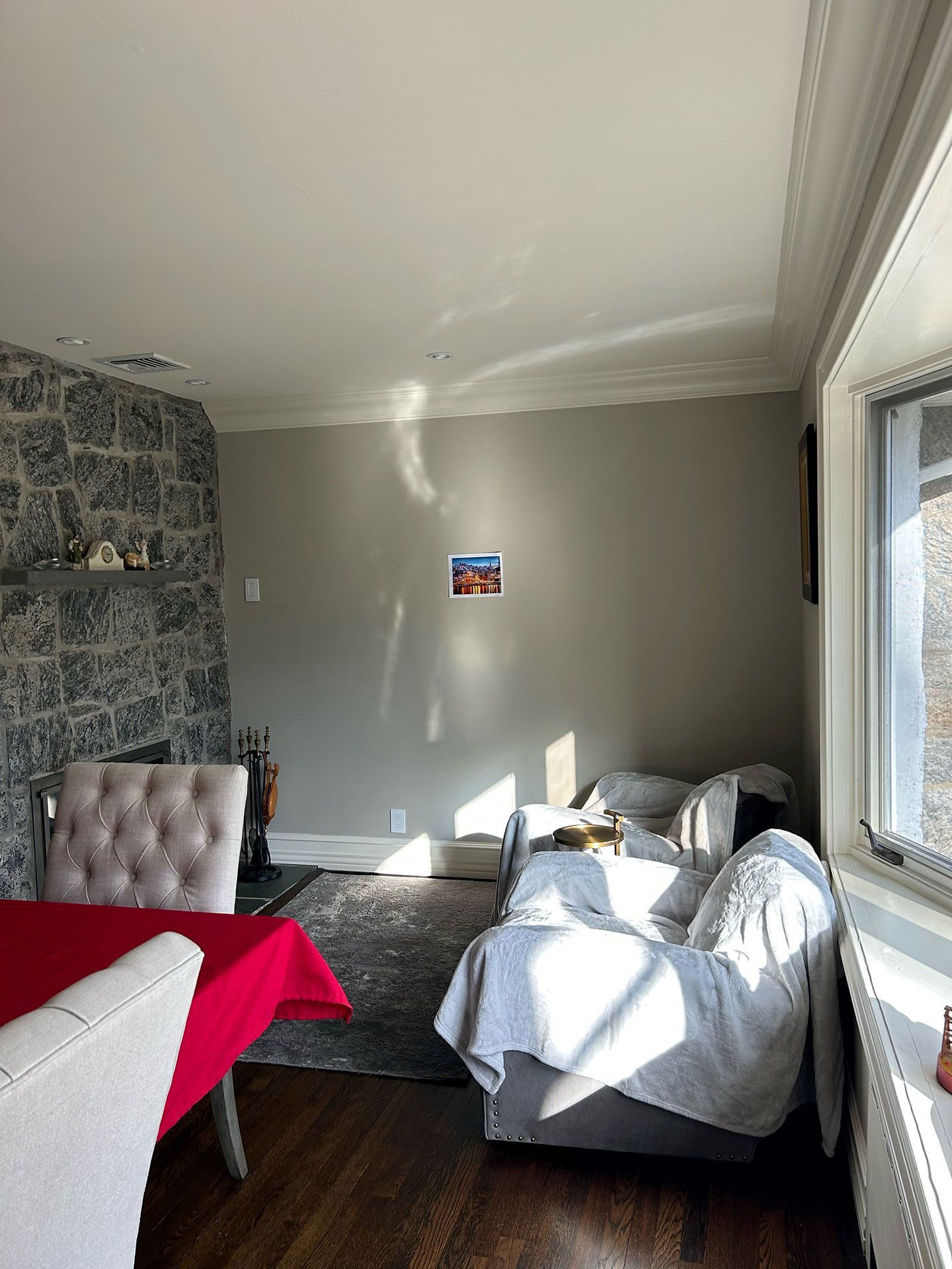 before painting the wall mural