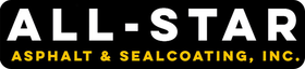 All-Star Asphalt & Sealcoating, Inc. logo in black, white, and gold text