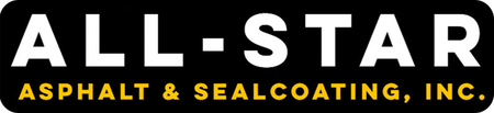All-Star Asphalt & Sealcoating, Inc. logo in black, white, and gold text
