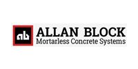 The Allan Block logo featuring a red square with the letters 