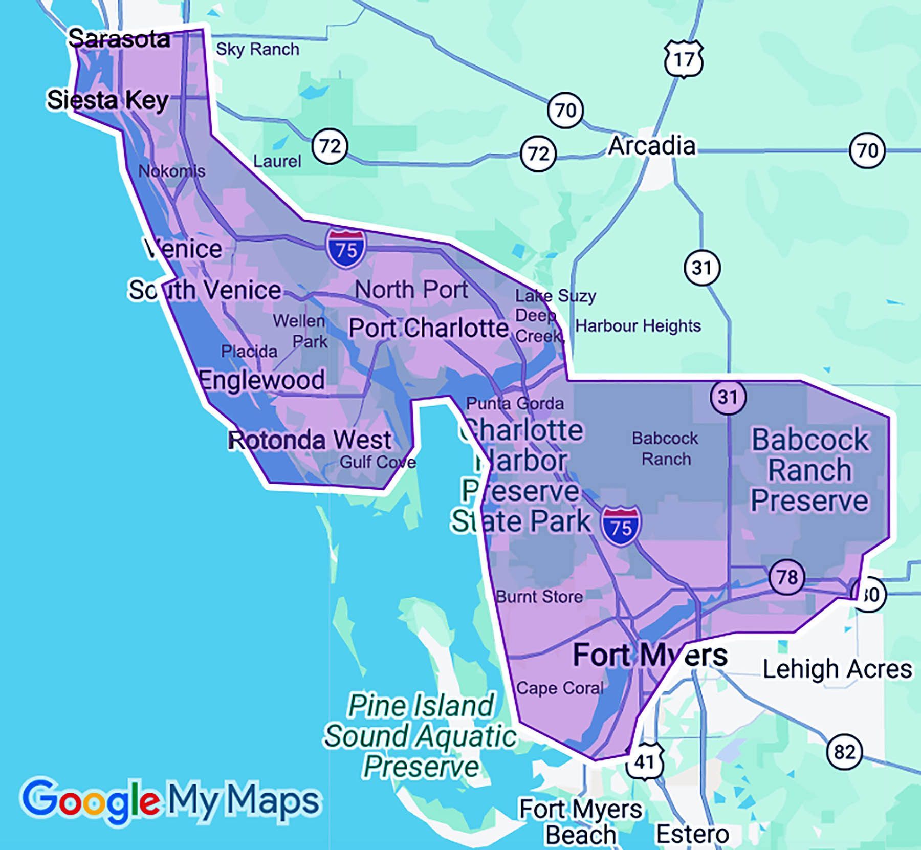 Service area map