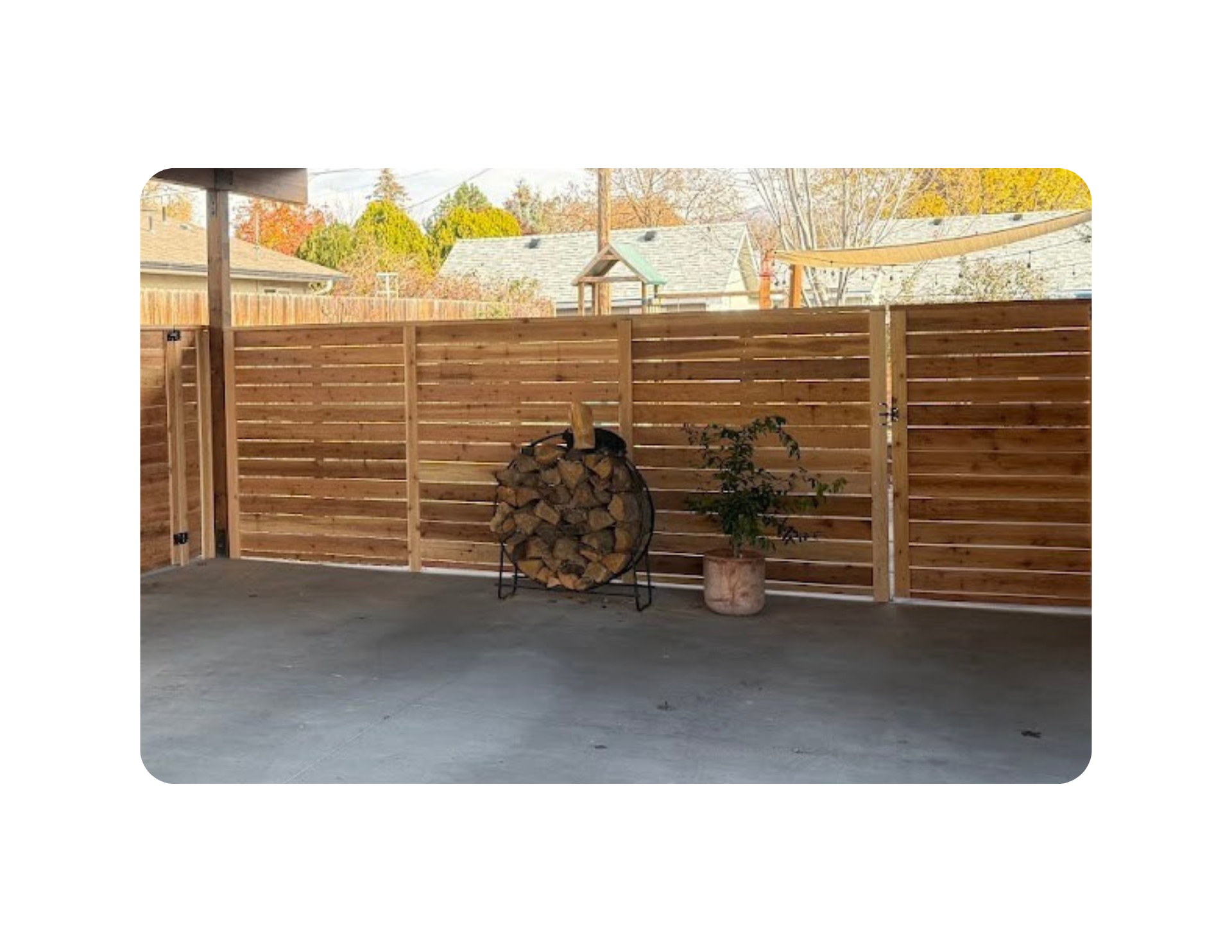 cedar wood fence