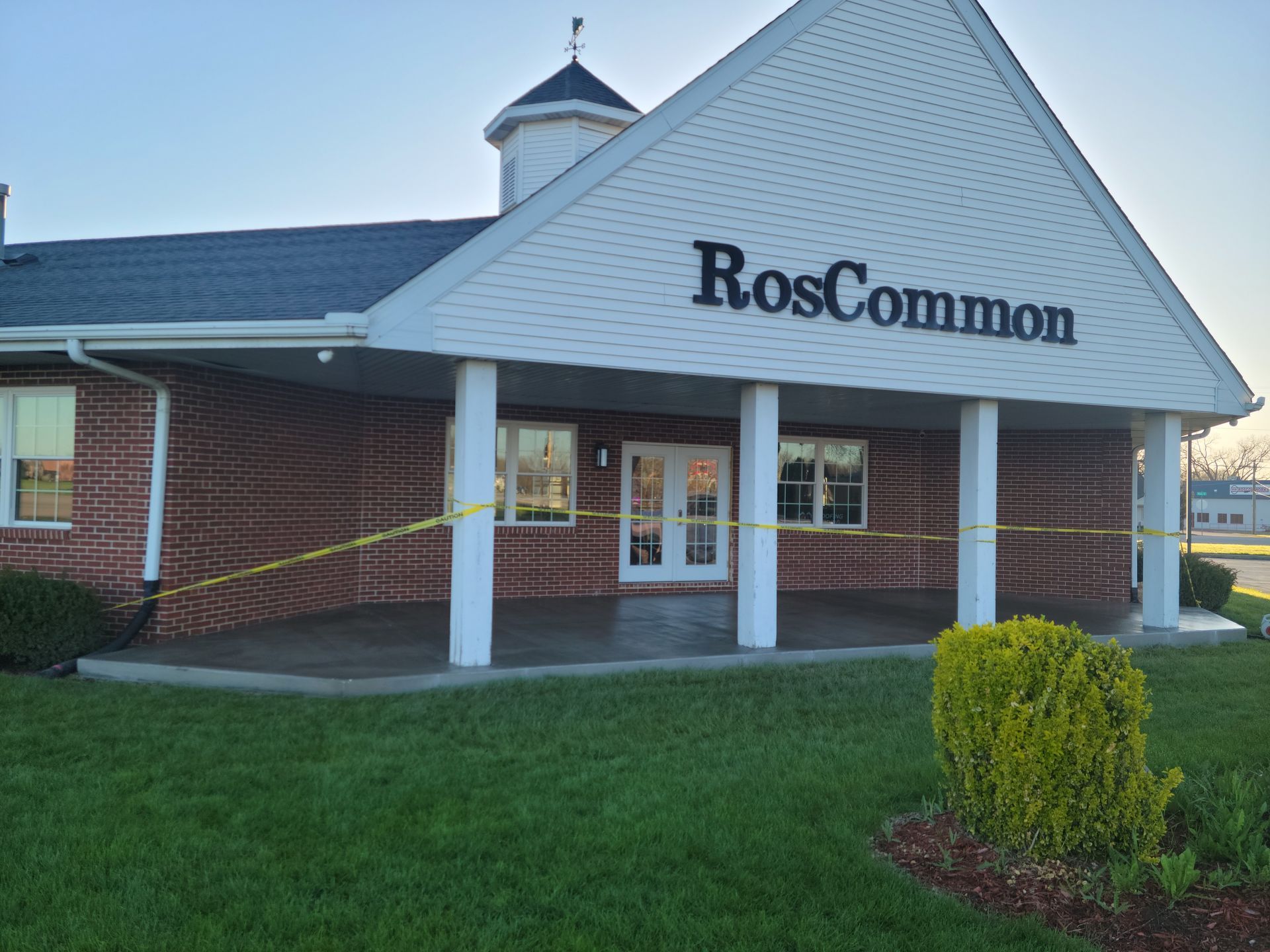 A large brick building