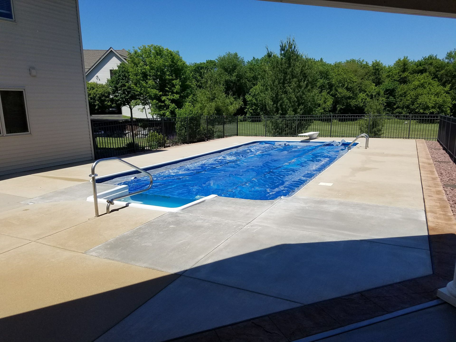 A large swimming pool