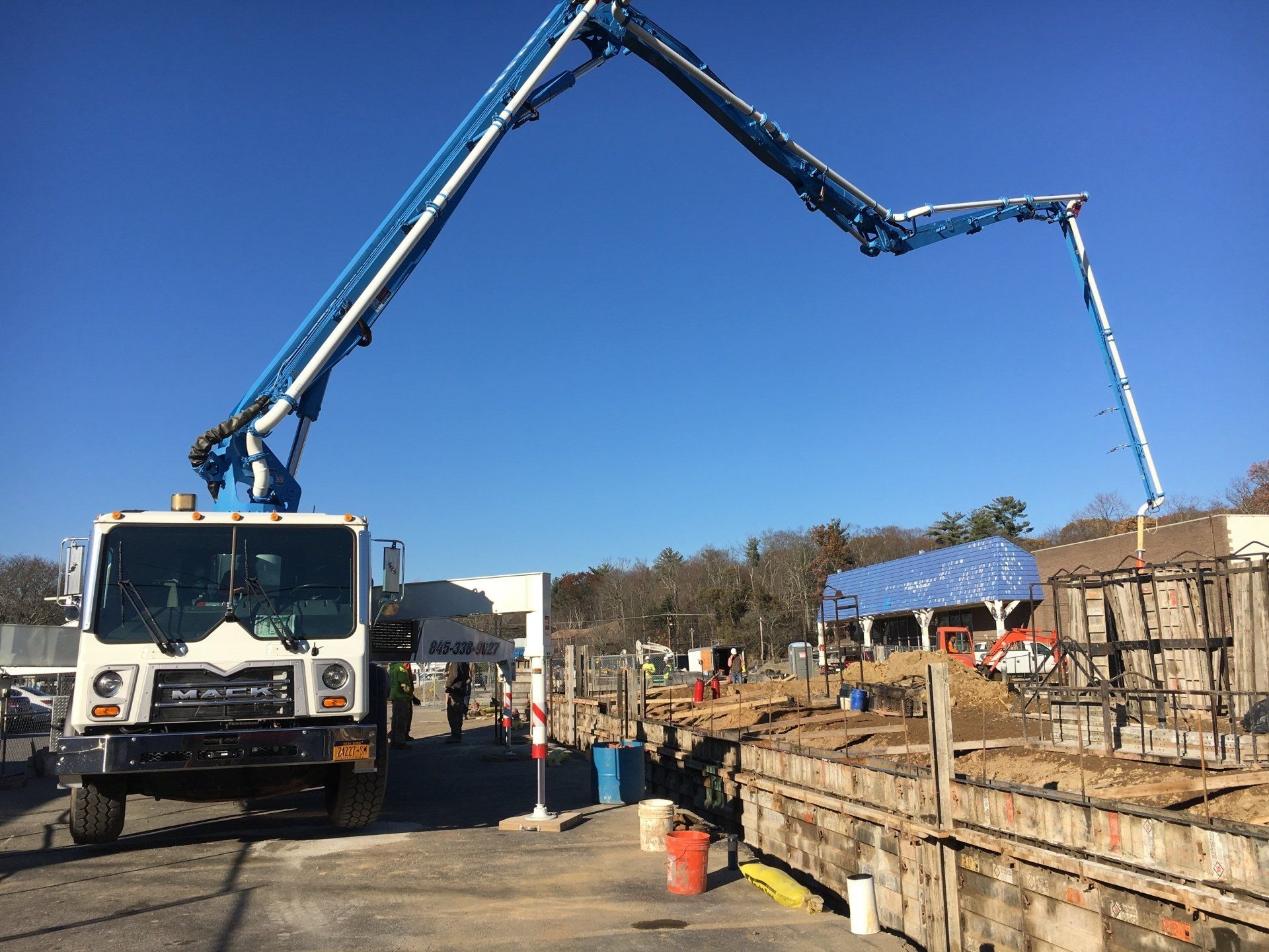 Front view of pump truck
