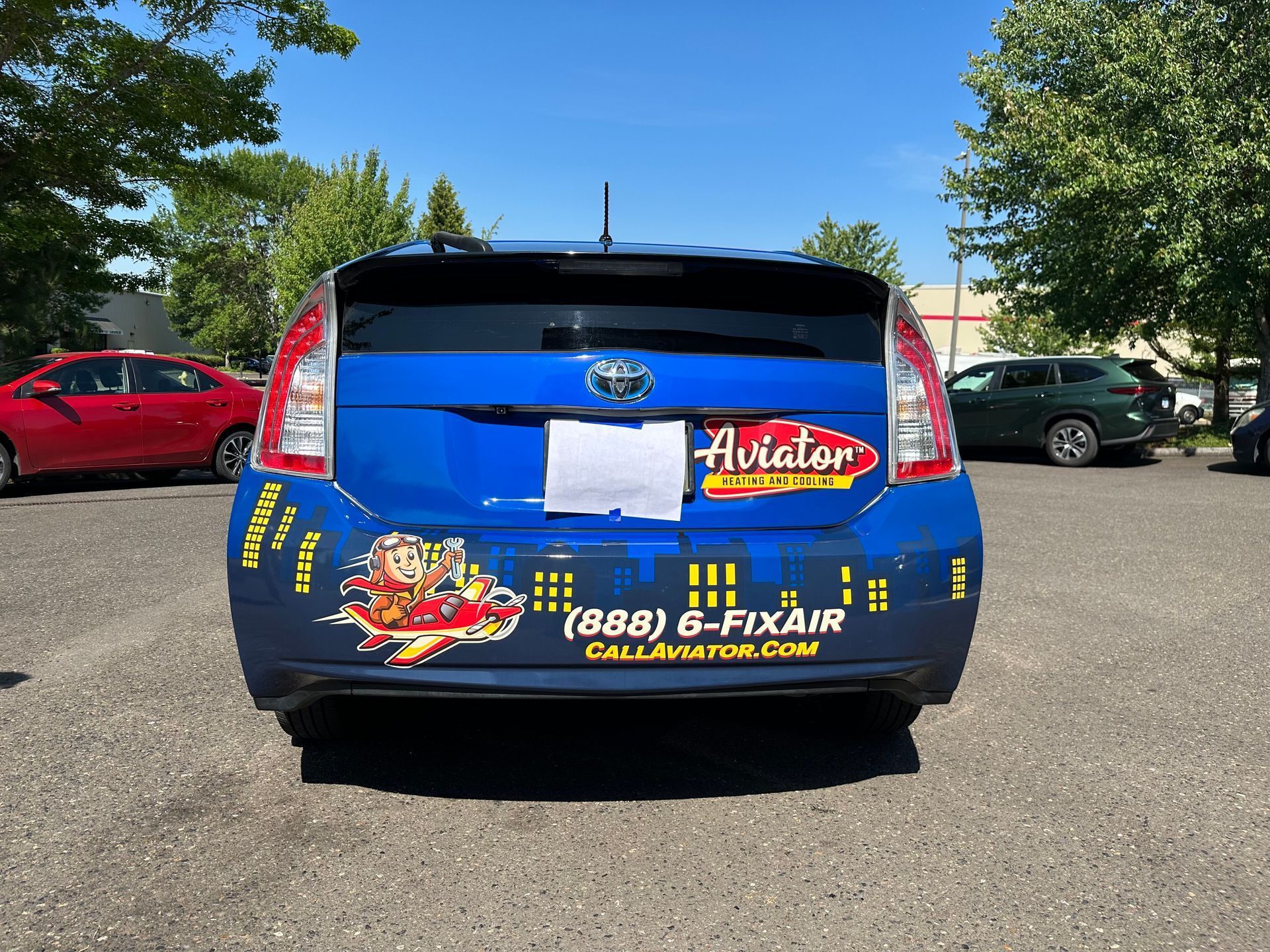 Blue Toyota Prius with 