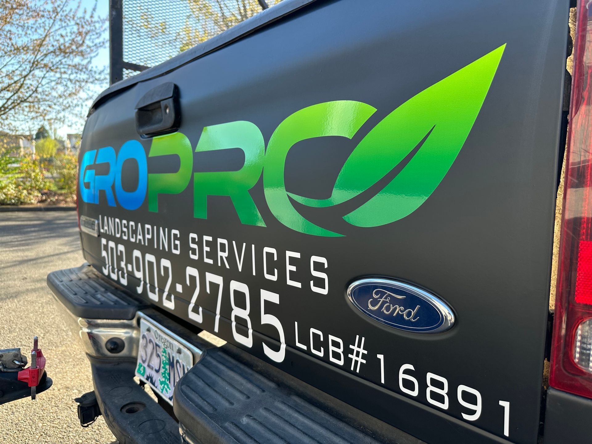 Black truck bed with 