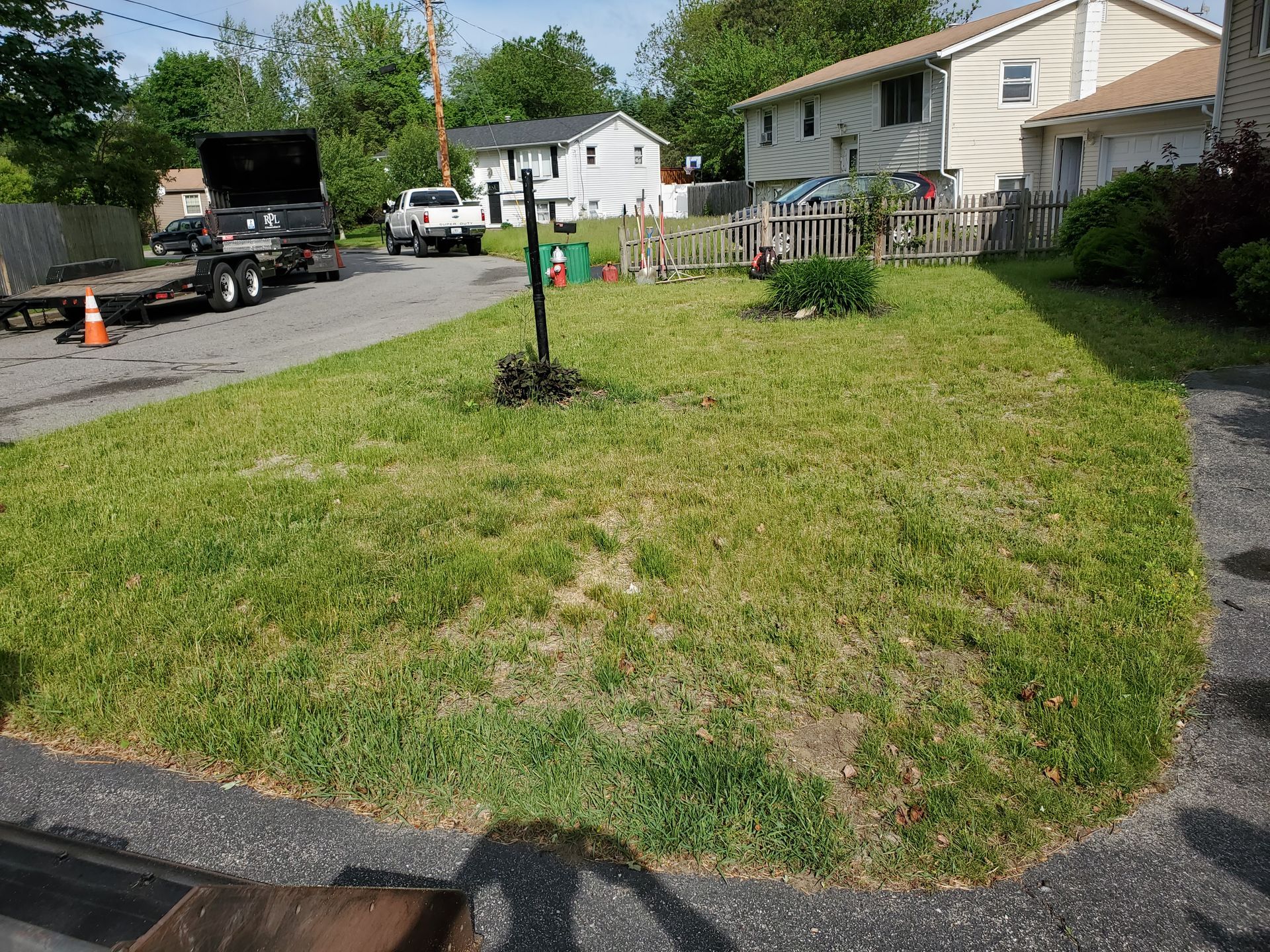 Landscape construction before