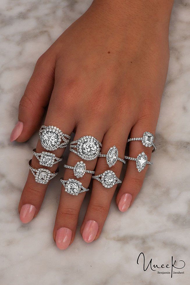Wearing diamond rings