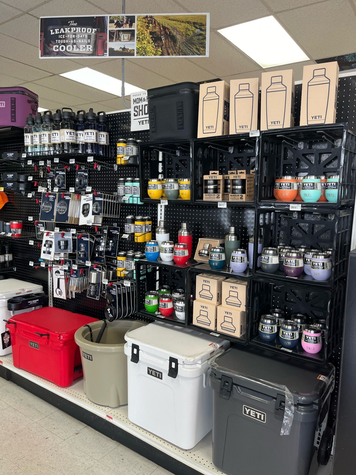 A store filled with lots of coolers and bottles.