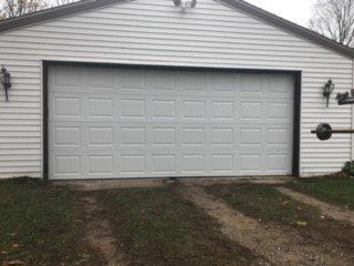 White garage door