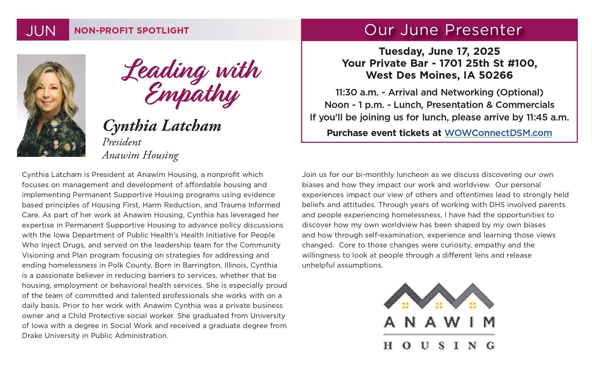 WOW Connect Luncheon, July 15th, 2025