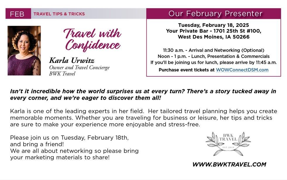 A flyer for travel with confidence with a picture of a woman