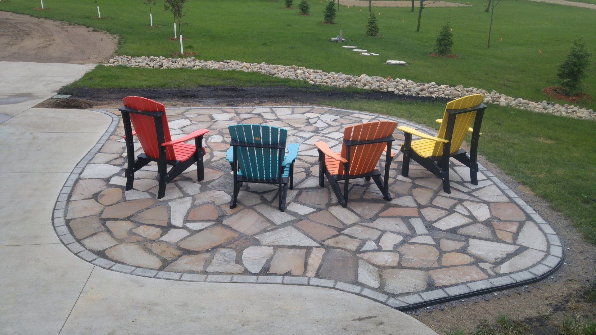 Decorative concrete courtyards