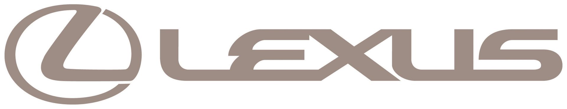Lexus logo in gray. The logo is a stylized