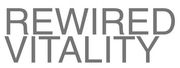 "REWIRED VITALITY" in gray letters, stacked vertically.