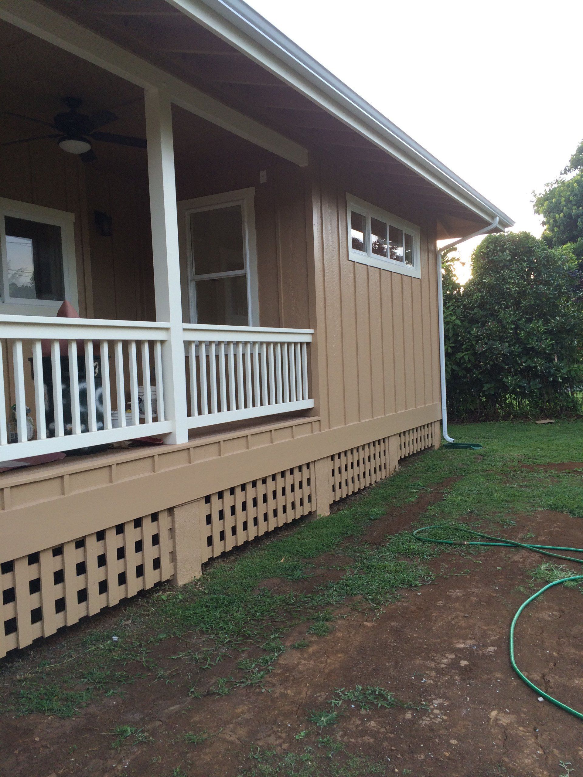 Newly painted house exterior