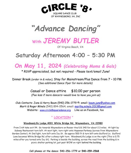 2024 May 11 - Afternoon Adv Dancing with Jeremy Butler