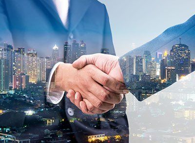 Businessmen shaking hands