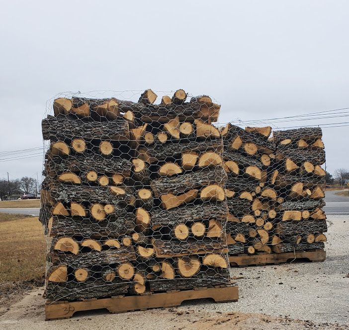 A pile of logs stacked on top of each other