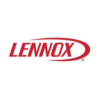 Lennox logo in red text with a swoosh on a white background