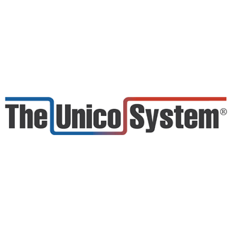 The Unico System logo in black with blue and red accent lines on a white background