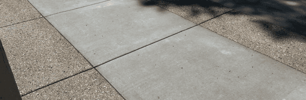 Concrete sidewalk