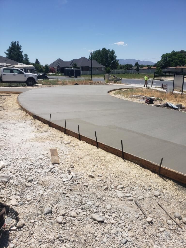 Concrete driveway