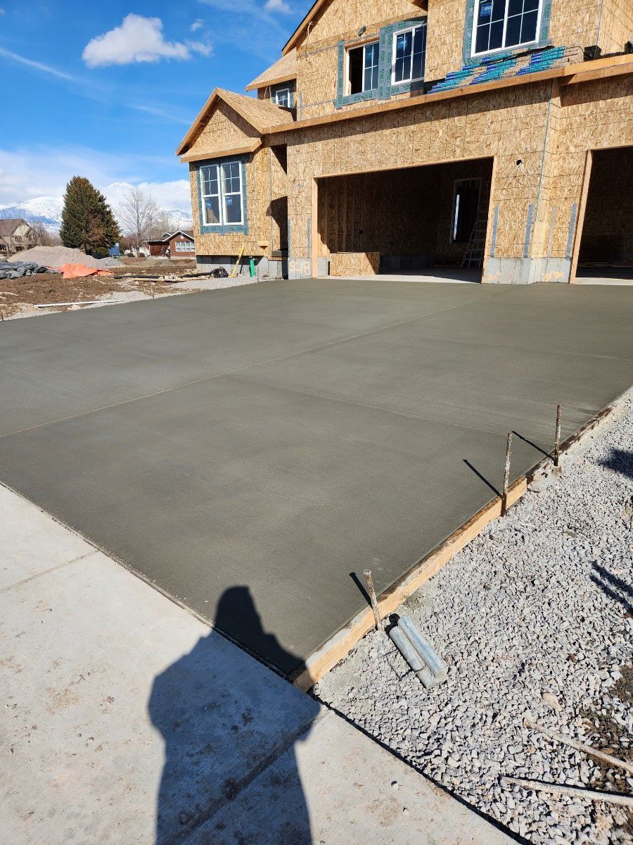 Concrete driveway
