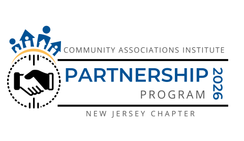 Community Associations Institute Elite Partner 2026 New Jersey Chapter logo with handshake icon