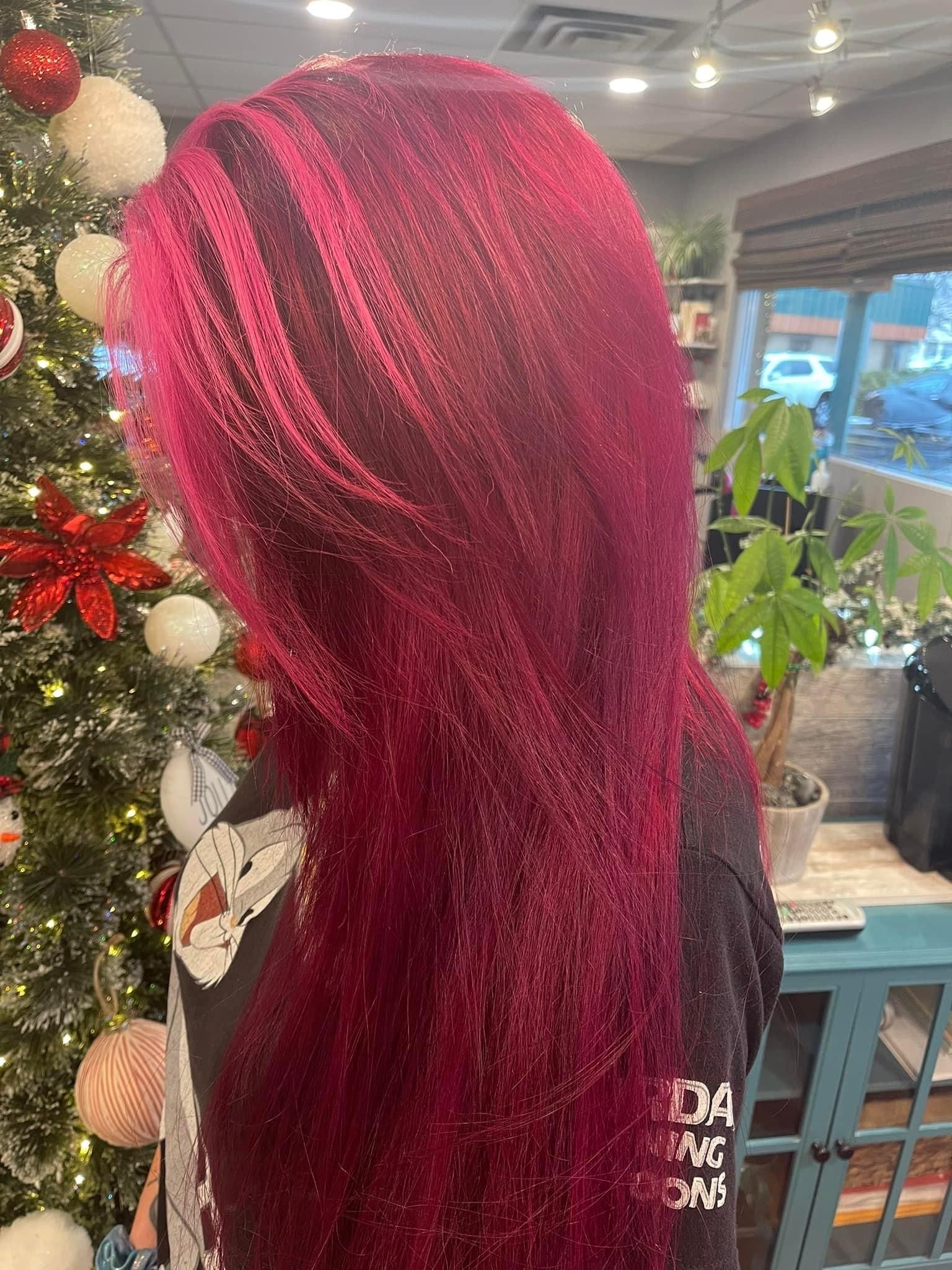 Colors and highlights hair