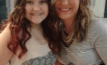 Girl with curly hair