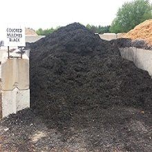 Black colored mulch