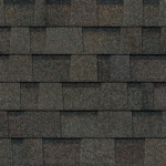 A seamless, top-down texture of dark brown, multi-toned architectural roofing shingles in a layered, overlapping pattern.