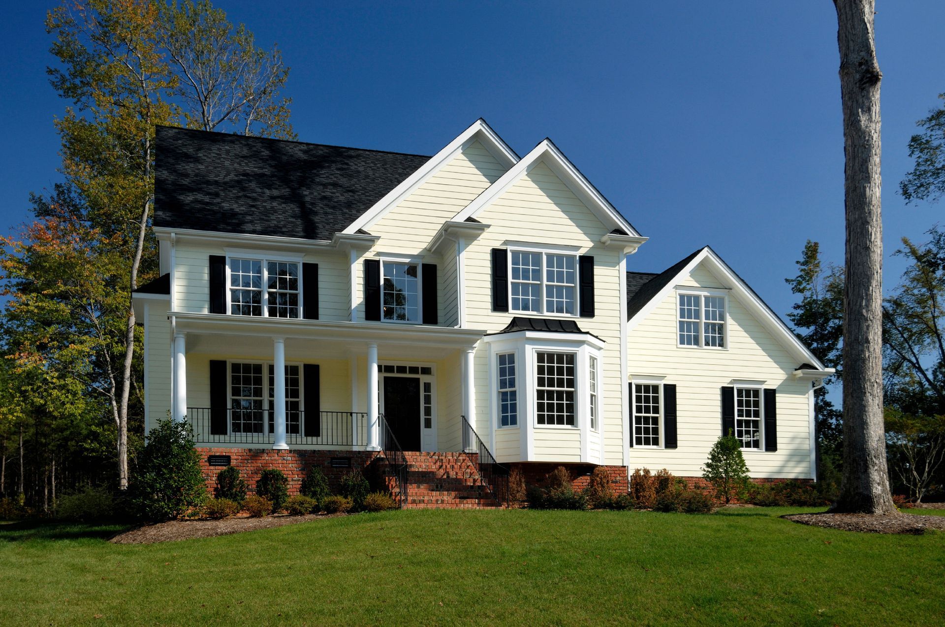 house with beige siding