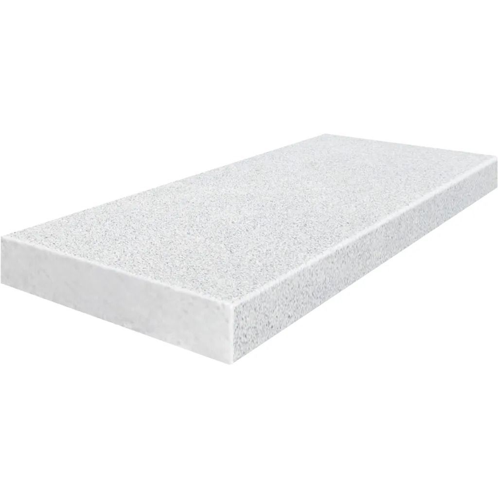 White rectangular acoustic ceiling tile.