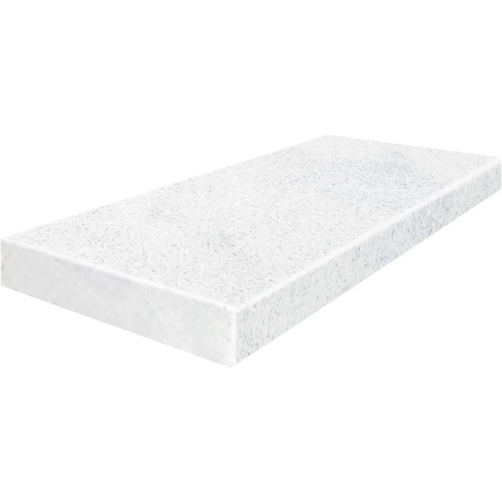 White rectangular acoustic ceiling tile.