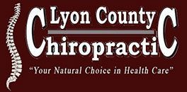 Logo for Lyon County Chiropractic with spine graphic and tagline: “Your Natural Choice in Health Care.”