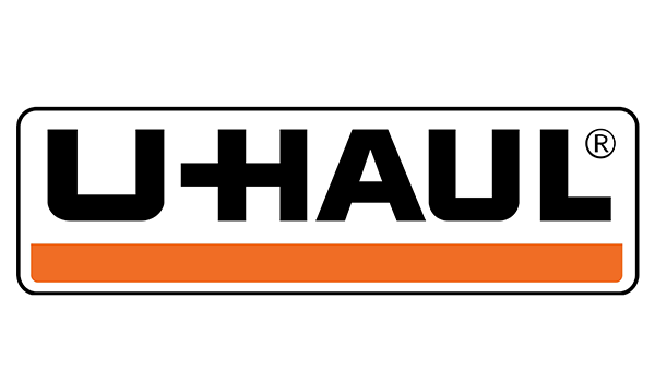 U-Haul logo in black and orange on a white background