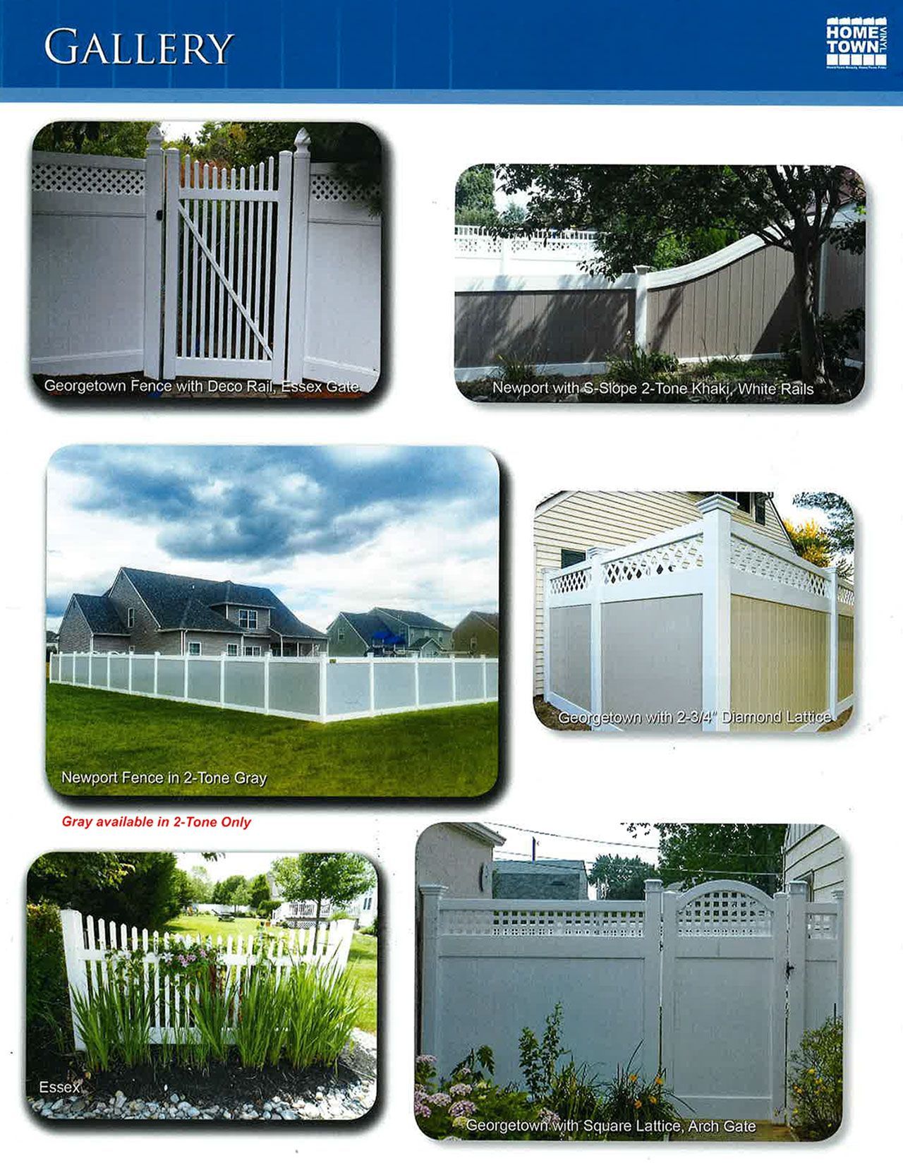 A collage of pictures of fences and gates with the caption gallery