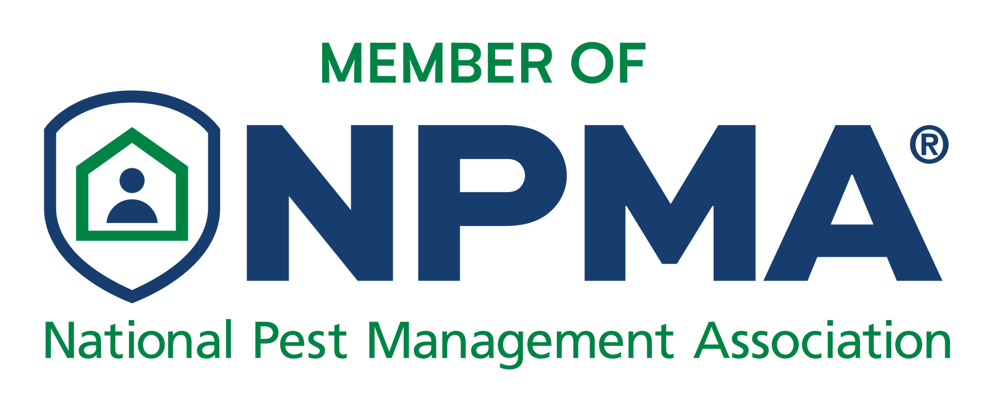 NPMA member logo with green icon and blue text for National Pest Management Association