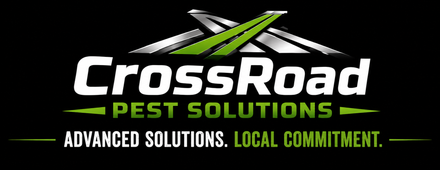 CrossRoad Pest Solutions logo with green checkmark and tagline “Advanced Solutions. Local Commitment.”