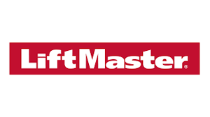 LiftMaster logo, white text on red rectangle.