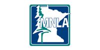 Logo for the Minnesota Nursery and Landscape Association: a tree and state outline, with