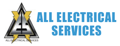 All Electrical Services logo with stylized yellow and gray “A” icon and blue text