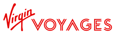 Virgin Voyages logo in red.