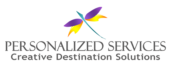 Logo with a dragonfly illustration above the text: