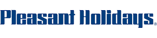 Pleasant Holidays logo in dark blue text on a white background.