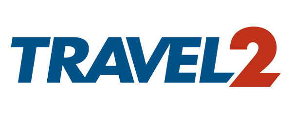 Travel2 logo with blue