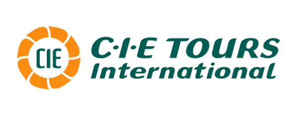 CIE Tours International logo with an orange and green color scheme.
